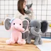 Bébé éléphant poupée en peluche animaux en peluche apaisant enfants mignons dormant avec des peluches jouets cadeau d'anniversaire fille