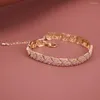 Lien Bracelets 3PCS Exquis Cristal Zircon Dames Bracelet De Mode Fête De Mariage Tendance Bijoux Charme Bracele BangleGift Pour Elle