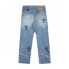 Fashion Luxury Brand C H Jeans da uomo Pantaloni a gamba dritta in denim blu americano con croce per uomo e donna