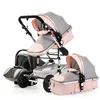 3 in 1 passeggino da viaggio carrello per bambini portatile pieghevole telaio in alluminio carro grande sedile passeggino multifunzione a due vie confortevole auto ad alto paesaggio ba02 F23