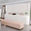 Panel de pared de papel de órgano plegable blanco personalizable para decoración del hogar, mamparas extraíbles, divisores de ambiente para oficina interior