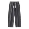 Men's Jeans Chic Men Loose Soft Stretchy Waist Pants Thin Male Clothes