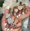 Band Rings Us Size 6 7 8 9 Top Quality 5A CZ Heart Shaped Women Finger Ring Iced Out Bling Hip Hop Female Jewelry J230517