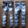 Heren jeans mode streetwear heren fietser homme mannen motorfiets slanke fit zwarte moto hoogwaardige denim broek joggers