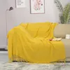 Nya filtar Summer Thin Knit Filt Nordic Leisure luftkonditionerad soffa filt Homestay Bed Cover Sofa Filt