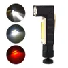 Torches LED Lampe de poche rechargeable magnétique COB Lampe frontale multifonctionnelle super lumineuse 5 modes de fonctionnement avec lumière latérale Chargement USB Camping étanche