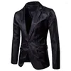 Abiti da uomo Elegante Blazer da uomo Casual Slim Fit formale One Button Party Floral Suit Jacket Wedding Host Dress Top Coat