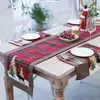 Tafelkleed rood en zwart Scandinavische stijl plaid mooi klassiek ontwerp voor keuken eetdecoratie ts1