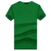Men's T Shirts Tops Tees 2023 Summer Cotton V Neck Short Sleeve Shirt Men Fashion Trends Fitness Tshirt Big Size S-4XL 5XL 6XL Red