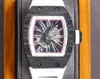 ZY-Uhren RM010 Gehäuse aus 316L raffiniertem Stahl Vollautomatisches importiertes mechanisches Uhrwerk Größe 49 mm x 15 mm Naturkautschukarmband Durchmesser 41 mm