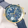 Omega rostfritt BP-Factory Watch Automatisk mekanisk Seamaster Ceramic Steel Case Waterproof 44mm Armband Fashion Wristwatch Business Sapphire Montre de Luxe