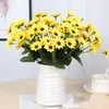 Fleurs décoratives Tournesol Artificiel Simulation Soleil Fleur Gerbera Daisy Salon Partie Décoration Tir Prop De Noël