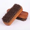 Nouveau véritable crin de cheval brosse en bois voiture détaillant polissage polissage brosse siège poignée tableau de bord toit nettoyage Premium voiture lavage brosse