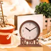 Wall Clocks Vintage Style Desk Clock Mantel Table For Hallway Bedroom Loft Dorm Livingroom Brown