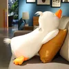 1PC 45-95cm géant longue peluche oie blanche jouet en peluche réaliste gros cul canard câlin Massage jeter oreiller petit ami coussin pour fille