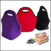 Boîtes À Lunch Sacs Sac En Néoprène Blanc Sublimation Insated Alimentaire Sacs Fourre-Tout Portable Étanche Pique-Nique Paquet Drop Delivery Home Garden K Dhyy8