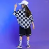 Stage Wear Teenage Hip Hop Clothing Geroolde Letter T Shirt Streetwear Black Shorts For Girl Boy Jazz Dance Kostuum Kid Rave Dessen