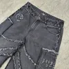 Hommes Jeans West Y2k Streetwear Lâche À La Mode Vêtements Pantalon Tattered Style Noir Punk Cargo Sombre Confort Plus La Taille Hommes 230516