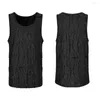 Débardeurs pour hommes PUNK RAVE Mens T-shirt Gilet sans manches Conception originale Doomsday Marbré Léopard Décadent Loose Tees Personnalité d'été