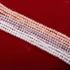 Perline di perle d'acqua dolce naturali di alta qualità quasi rotonde da 36 cm perforate sciolte per la creazione di gioielli con bracciale da donna fai-da-te