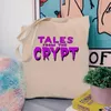 Crypt Purple Canvas Bag Korku Tote Cadılar Bayramı Serisi Çanta Yüksek Kaliteli Tasarım Alışverişinden Depolama Çantaları Masallar