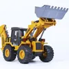 Diecast Model Car Toys For Boys Alloy Tractor Kids Excavator Bulldozer Miniature Crane Truck Model Diecast Farm Engineering Fordon Barn Gåvor 230516