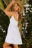 white Tiered Textured Babydoll Dress 2023 Hot New m9RY#