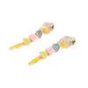 Boucles d'oreilles pendantes Timlee E023 personnalité couleur perroquet oiseau strass alliage goutte tempérament accessoires en gros