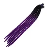 Motorcycle Helmets Helmet Decorate Braids/Ponytail Purple Gradient Hair W/ Suction Cup