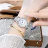 Wristwatches Brand Diamond Women's Quartz Watch Luxurious Jewelry Bracelet Banquet Hand Clock Fashion Girl School Student Trend