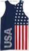 Tanques masculinos Tops 2023 verão novo tanque de bandeira casual nos EUA no dia 4 de julho do dia da independência dos EUA bandeira sem mangas T230517