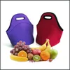 Boîtes À Lunch Sacs Sac En Néoprène Blanc Sublimation Insated Alimentaire Sacs Fourre-Tout Portable Étanche Pique-Nique Paquet Drop Delivery Home Garden K Dhyy8