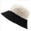 Berets Ladies Autumn/winter Cotton Fisherman Cap Hand-woven Basin Hat Fashion Personality Knitted Tide Hats