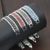 Charm Bracelets Fashion Crystal Bracelet For Women Wholesale Elegant Dazzling Rhinestone Row Bangle And Party Gift Jewelry