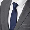 Boogbanden voor mannen Skinny Casual Plaid Ntranshuwelijksbedrijf Jongens Pakken Jacquard Striped Tie Slim Mens Accessoires
