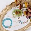 Ketten Perlen-Choker-Halsketten für Frauen und Mädchen, Boho-Samenperlen, handgefertigte türkisfarbene Strandperlen-Halskette, verstellbarer Kettenschmuck