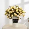装飾花DIYパーティー装飾牡丹偽の花10秋の色ローズウェディングガーデンロングブランチブーケホリデーM