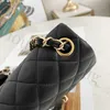 Designer Chain Bag Sheepskin Flap Bags Luxurys Handbag 17CM Crossbody Bag