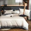 Set di biancheria da letto Songkaum 4 pezzi Copripiumino nordico 140s Tessuto di cotone a fiocco lungo Set confortevole Adatto alla pelle e traspirante