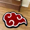 Dywan japońskie anime czerwone chmurka wycieraczka mata antislip kuchnia sypialnia ręcznie robione kępki dywanik