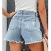 Femmes Shorts Bleu Taille Haute Jeans Femmes Y2K Maigre Gland Déchiré Sexy Pantalon Chaud 2023 Mode D'été Porter Dames Denim Shorts P230517