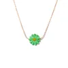 Kedjor Daisy Pendant Necklace For Women mode Lovely Colorful Flower Gold Color Clavicle Chain Wedding Vacation Jewelry Gift