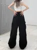 Femmes Pantalons Capris Y2K Femmes Streetwear Techwear Cargo Coréen Harajuku Piste De Parachute Hommes Tech Pantalons De Survêtement Jambe Large Joggers Pantalon Vêtements 230516