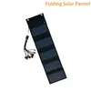 Bolsa dobrável de painel solar portátil 15W 5V USB Bolsa de carregamento de telefone solar portátil dobrável 5 à prova d'água ao ar livre