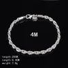 Link Armbänder Kette Ankunft Große Marke 2023 Sterling Silber Twisted Seil Armband Für Frauen Armreifen Pulseira VBS4014Link