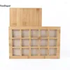 Jewelry Pouches Markdown Sale 15 Grids Bamboo Display Tray Earrings Nexklaces Pendants Rings Props Simple Packaging