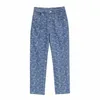 Herren Jeans Bandana Männer Stickerei Frühling Weites Bein Denim Hose Baggy Übergroße Hose Gerade Paisley Markenkleidung 230516