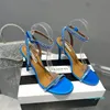 Sandálias de salto alto para mulheres designers de couro sapatos de moda estiletto saltos de verão fadies sapatos de cristal diamantes