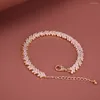 Lien Bracelets 3PCS Exquis Cristal Zircon Dames Bracelet De Mode Fête De Mariage Tendance Bijoux Charme Bracele BangleGift Pour Elle