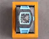 ZY Watches RM010 316L Rafine Çelik Kılıf Tam Otomatik İthal Mekanik Hareket Boyutu 49mmx15mm Doğal Kauçuk Kayış Çapı 41mm